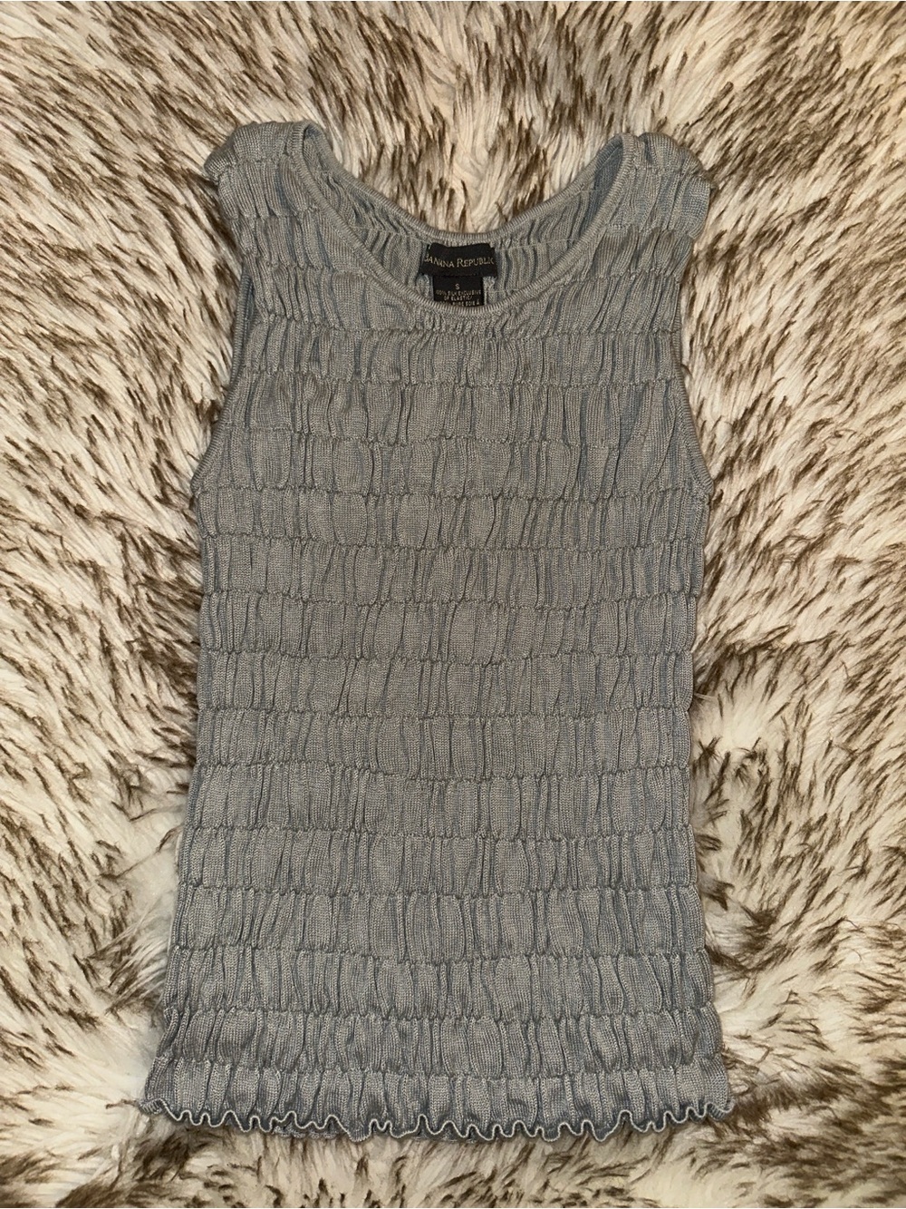 Banana Republic Smocked Tank Top - Gray